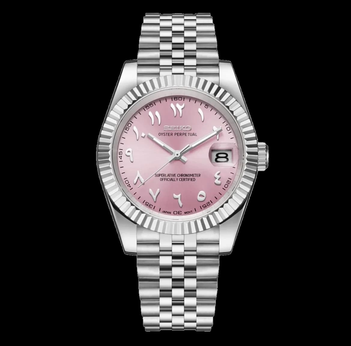 Seiko Mod Datejust Jubilee acier