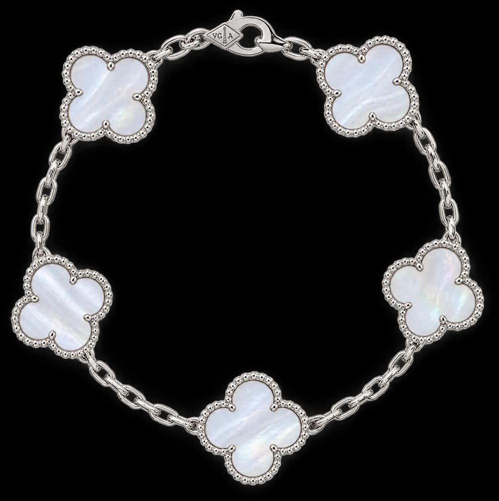 Bracelet Alhambra — Nacre · argenté